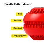 Rubber Treat Dispensing Ball Toy for Dogs - GreenFur
