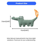 Rustling Cute Green Crocodile Style Waffle Fabric Catnip Cat Toy - GreenFur
