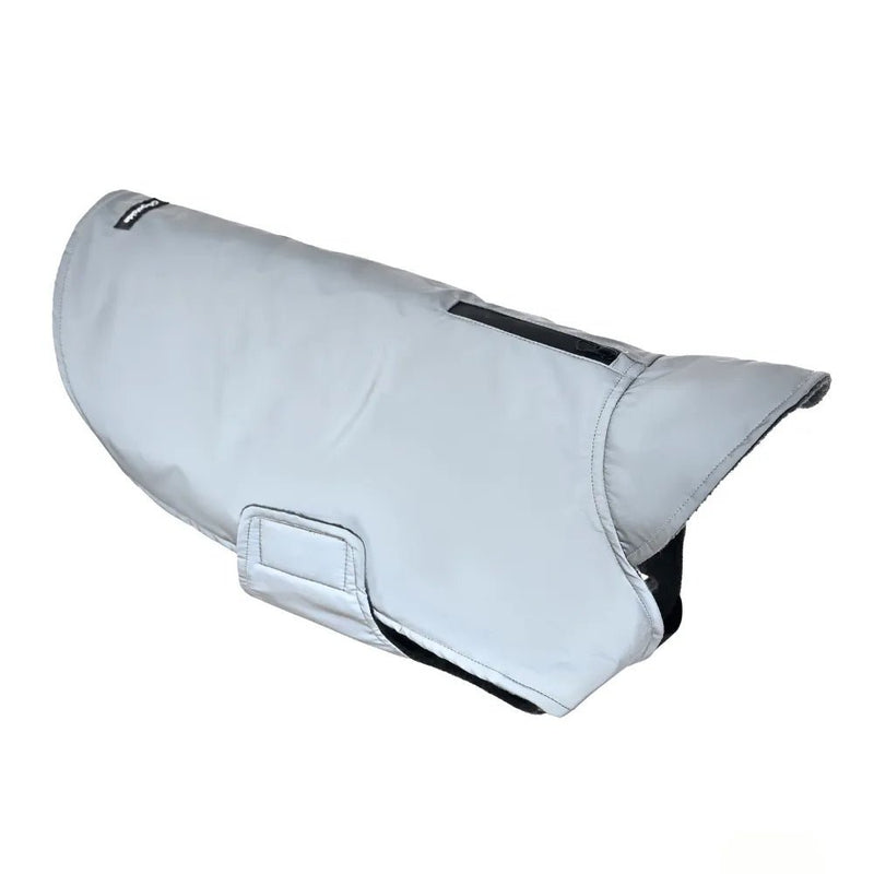 S, M Size Grey Reflective Waterproof Fabric Dog Coat - GreenFur