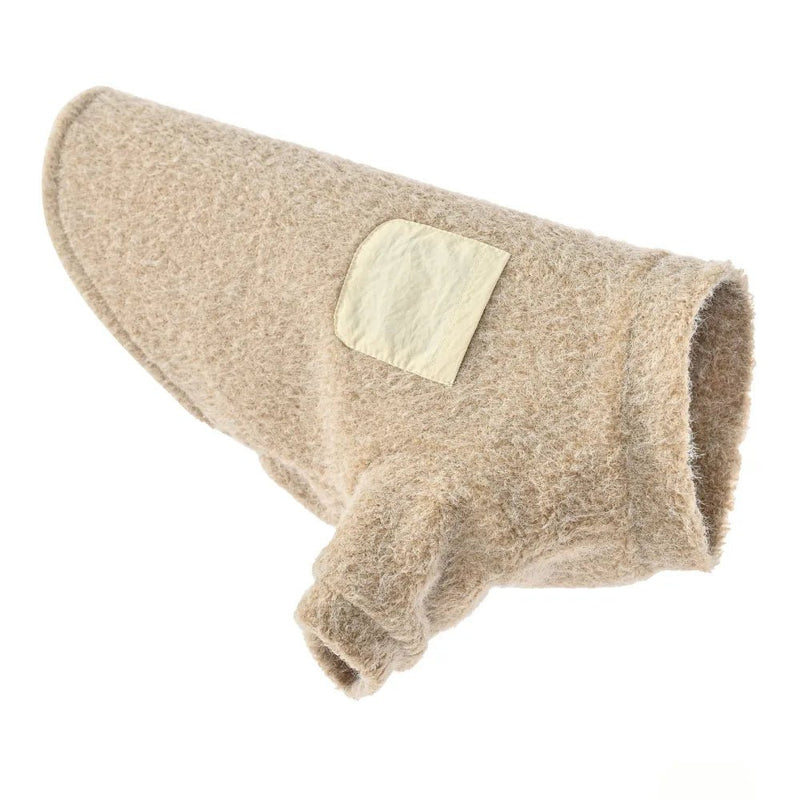 S, M Size Stylish Loop - Pile Fabric Dog Sweatshirt with Pocket - GreenFur