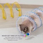 S - Shape Patchwork Design Tunnel Cat Toy - GreenFur