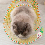 S - Shape Patchwork Design Tunnel Cat Toy - GreenFur