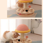 S Size 2 In 1 Small Cat Scratching Post with Cat Track Balls - GreenFur