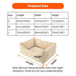 S Size Beige Pleated Style Soft and Cozy Pet Sofa Bed - GreenFur
