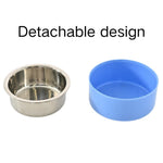 S Size Detachable Non - Slip Durable Double - Layer Feeder Bowl - GreenFur