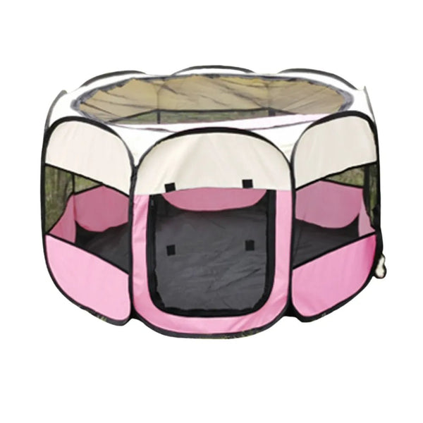 S Size Foldable Dog Playpen Outdoor Portable Dog Crate - GreenFur