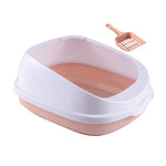S Size High Side Cat Litter Box Open Top Kitten Litter Box with Scoop - GreenFur