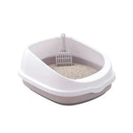 S Size High Side Cat Litter Box Open Top Kitten Litter Box with Scoop - GreenFur