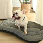 S Size Linen - like Fabric Soft Thickened Dog Pet Cushion Bed - GreenFur