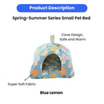 S Size Spring - Summer Series Triangular Cozy Small Pet Cave Bed - GreenFur