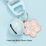 Sakura Flower Pendant Cat Collar Adjustable Safety Buckle - GreenFur