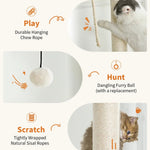 Scratching Post Hammock Cat Condo Large Wooden Cat Tree Tower - GreenFur