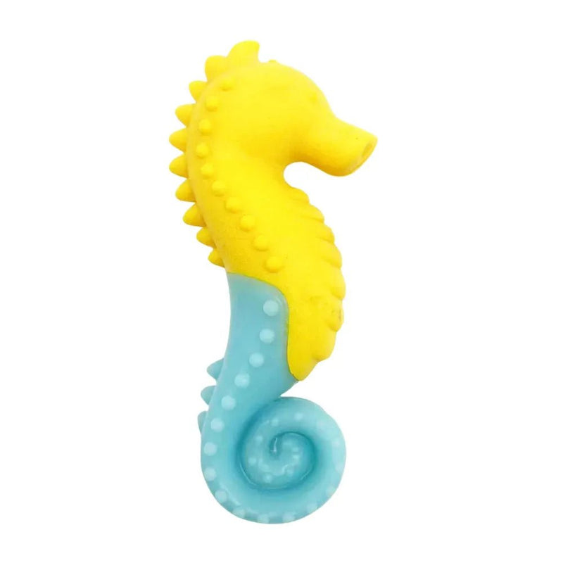Seahorse Shape Squeaky Luminous Toy TPR Dog Floating Toys - GreenFur