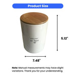 Sealed Wooden Lid Ceramic Material Pet Food Storage Container - GreenFur