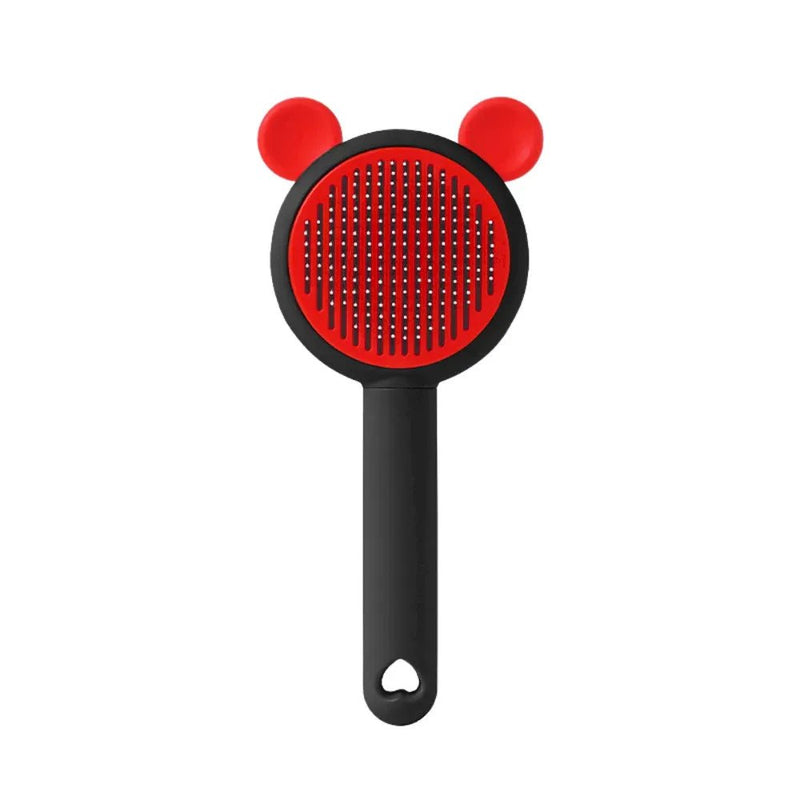 Self Cleaning Pet Grooming Brush with Stainless Steel Bristles - GreenFur