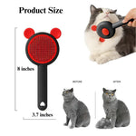 Self Cleaning Pet Grooming Brush with Stainless Steel Bristles - GreenFur