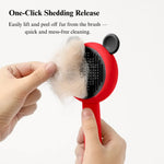 Self Cleaning Pet Grooming Brush with Stainless Steel Bristles - GreenFur