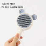Self Cleaning Pet Grooming Brush with Stainless Steel Bristles - GreenFur
