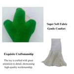 Self - Play Plush Cat Toy Scallion Shape with Bell - GreenFur