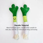 Self - Play Plush Cat Toy Scallion Shape with Bell - GreenFur