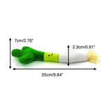 Self - Play Plush Cat Toy Scallion Shape with Bell - GreenFur