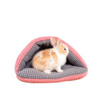 Semi - Enclosed Design Cozy Snuggle Sack Small Animal Cave Bed - GreenFur