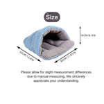 Semi - Enclosed Design Cozy Snuggle Sack Small Animal Cave Bed - GreenFur