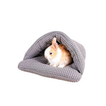 Semi - Enclosed Design Cozy Snuggle Sack Small Animal Cave Bed - GreenFur
