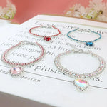 Shiny Heart - shaped Diamond Pet Necklace - GreenFur
