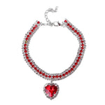Shiny Heart - shaped Diamond Pet Necklace - GreenFur