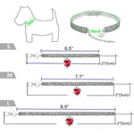 Shiny Heart - shaped Diamond Pet Necklace - GreenFur
