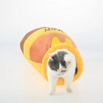 Short Plush Honey Pot Cat Cave Bed Removable Cushion Pet Sleeping Bed - GreenFur