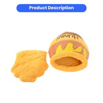Short Plush Honey Pot Cat Cave Bed Removable Cushion Pet Sleeping Bed - GreenFur