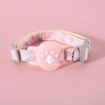 Silicone AirTag Holder Adjustable Love Heart and Paw Pet Collar - GreenFur