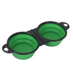 Silicone Collapsible Stable Dog Travel Bowls Pet Food Water Feeder - GreenFur