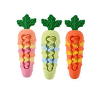Silicone Dog Chew Toy Carrot Squeaky Durable Pet Play Toy - GreenFur