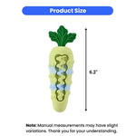 Silicone Dog Chew Toy Carrot Squeaky Durable Pet Play Toy - GreenFur