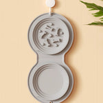 Silicone Foldable Double Food Water Pet Travel Bowl - GreenFur