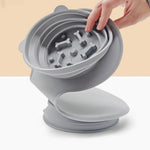 Silicone Foldable Double Food Water Pet Travel Bowl - GreenFur