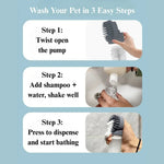 Silicone Pet Bath Brush Foam Dispenser Grooming Massage Tool - GreenFur