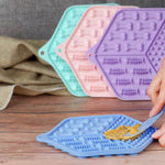 Silicone Pet Slow - feeding Plate with Suction Cup Anti - Choking Licking Mat - GreenFur