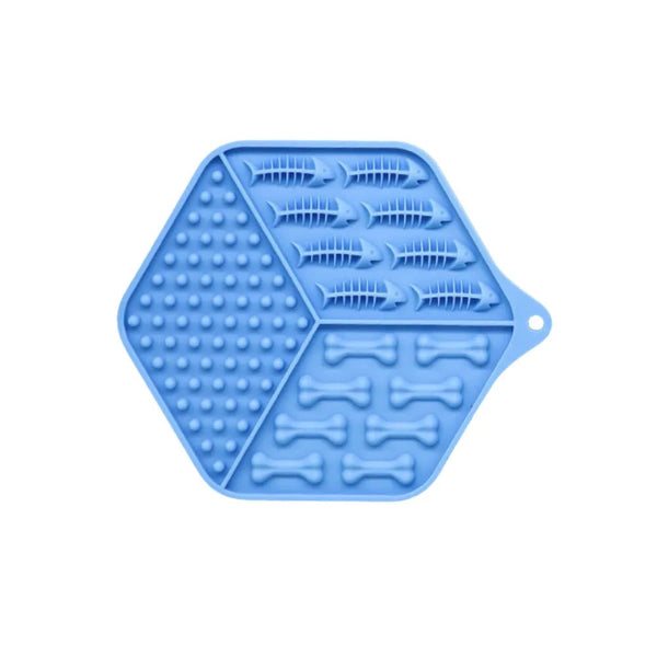 Silicone Pet Slow - feeding Plate with Suction Cup Anti - Choking Licking Mat - GreenFur