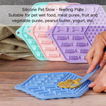 Silicone Pet Slow - feeding Plate with Suction Cup Anti - Choking Licking Mat - GreenFur