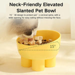 Simple Pet 15 Degree Tilt Design Raised Cat Dog Food Bowls - GreenFur