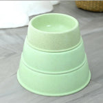 Simple Round Wheat Straw Material Pet Water Bowl Cat Dog Food Bowls - GreenFur