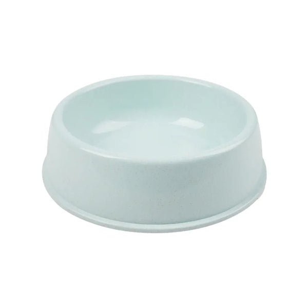 Simple Round Wheat Straw Material Pet Water Bowl Cat Dog Food Bowls - GreenFur