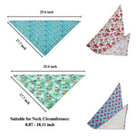 Single Layer Printed Triangle Bandanas for Dogs and Cats - GreenFur