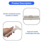 Single Row Rake Comb Eco Friendly Metal Pet Grooming Brush - GreenFur
