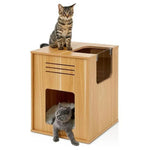 Sisal Cat Scratching Pad Wood Pet Kitten Condo Cat Tree House - GreenFur