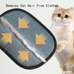 Skin Friendly Fabric Double - Sided Cat Hair Grooming Gloves - GreenFur